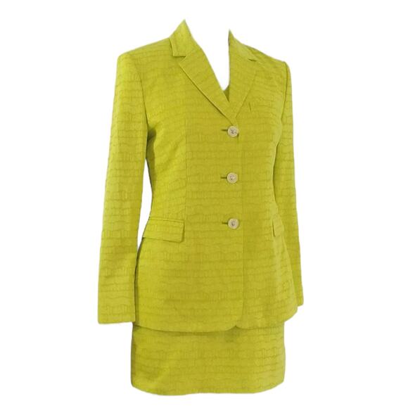 Versace Lime Dress x Blazer Suit Set - Picture 3 of 7